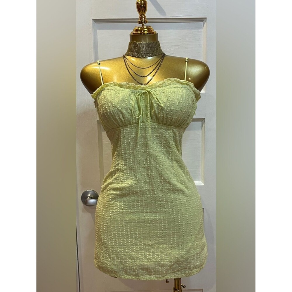 Cotton Candy LA Green Eyelet
Cami Mini Dress - Size S